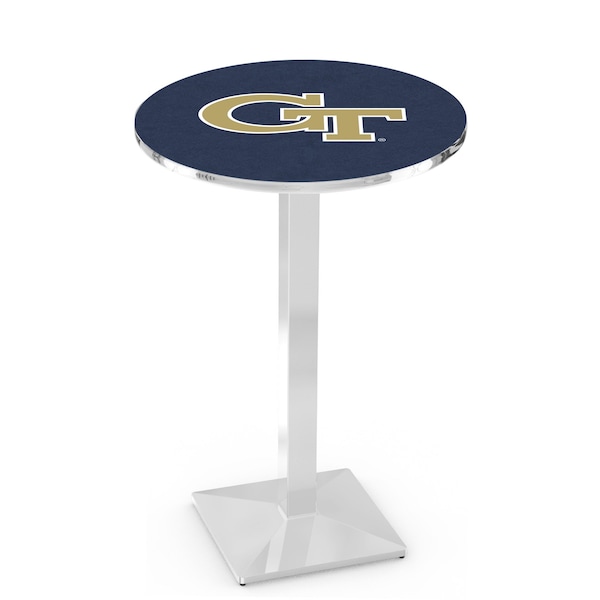 42" Chrome Georgia Tech Pub Table
